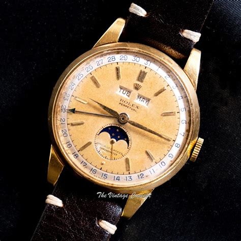 rolex triple calendar chronograph|Rolex gold moonphase.